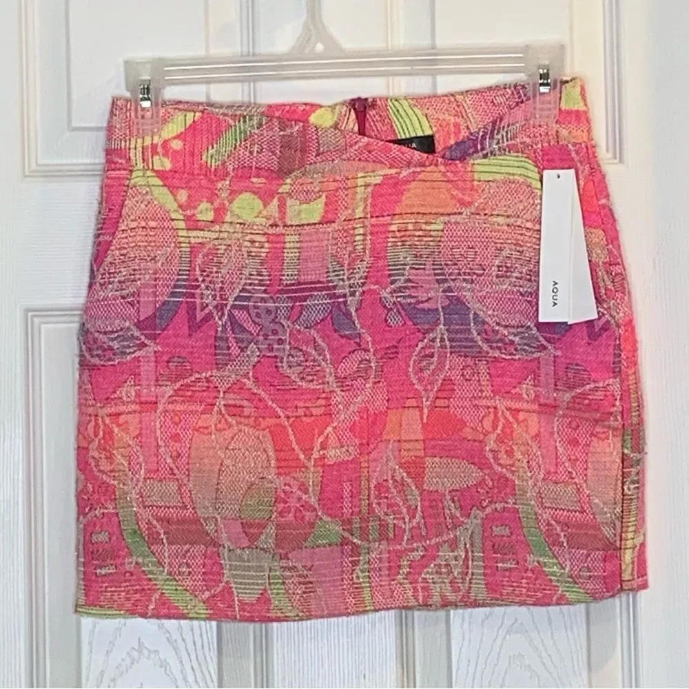 Aqua Neon Print Skirt Size XS